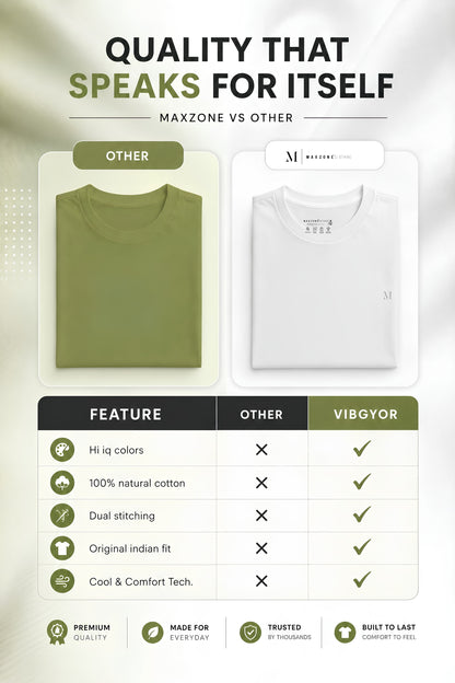 vibgyor solid t-shirt pack of 36