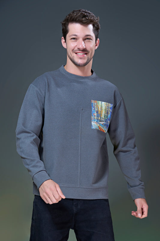 Grey - Abstract Sweatshirt