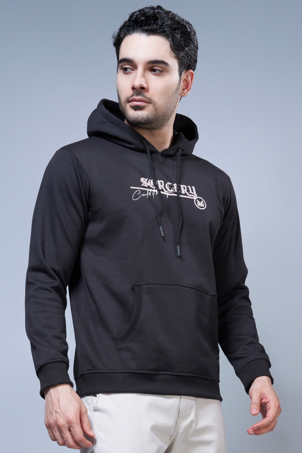 The Magic Printed Black Hoodie Hoodies Maxzone Clothing