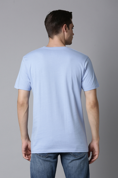 Sky Blue Cotton IQ Basics T-SHIRT Maxzone Clothing