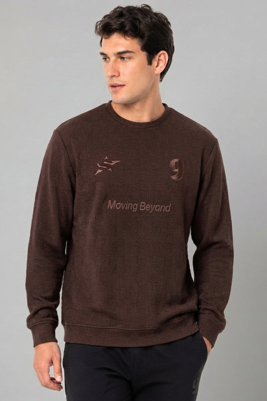 Hot Brown - Luxe Grid Sweatshirt