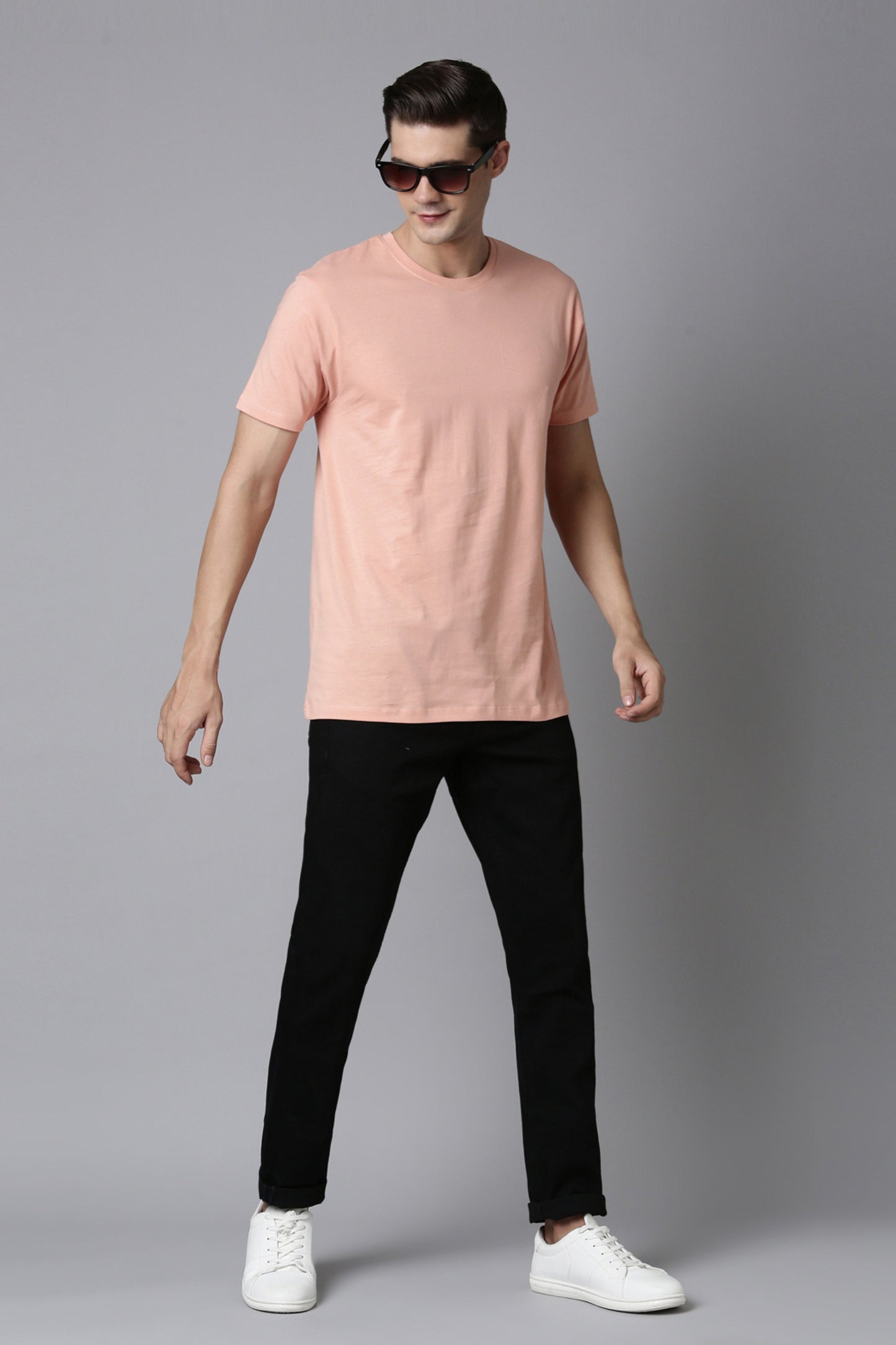 Light orange Cotton IQ Basics T-SHIRT Maxzone Clothing