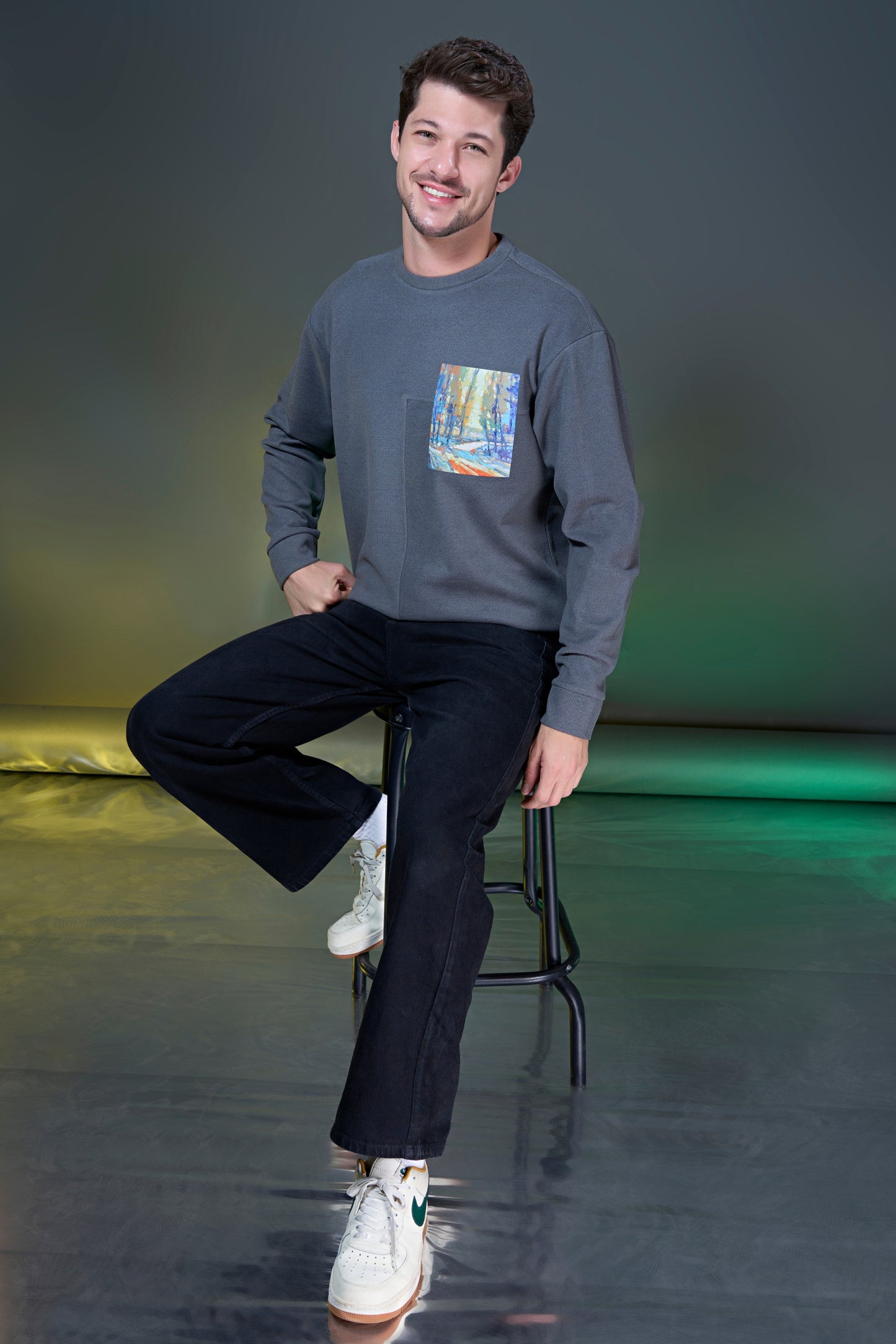 Grey - Abstract Sweatshirt