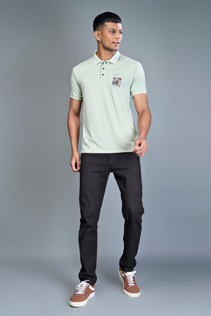 3 Buttons Polo Tshirt - Fern Green  Maxzone Clothing   