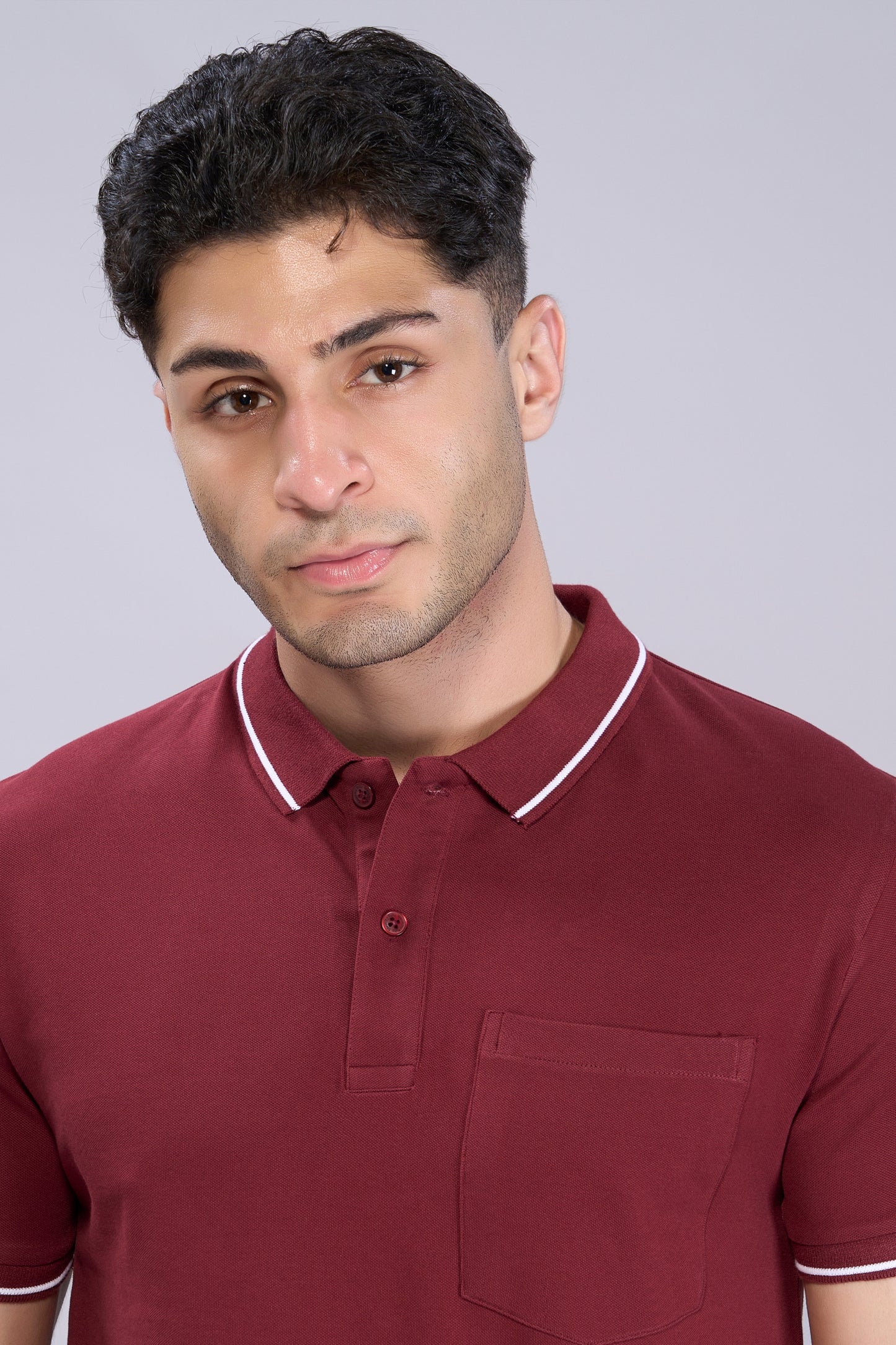 Maroon - Identity Pocket Polo