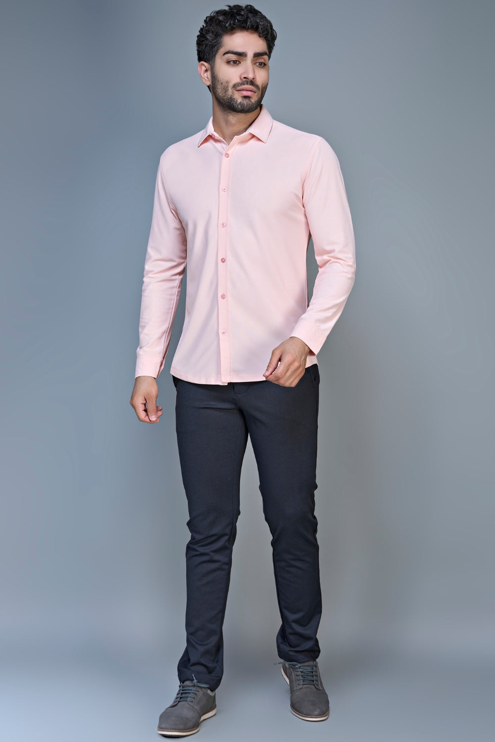 L T. Pink Smart Tech Full Sleeve Shirt Full Sleeve Shirt Maxzone Clothing   