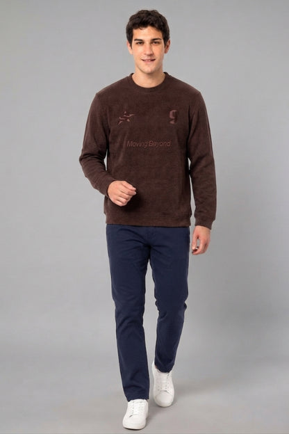 Hot Brown - Luxe Grid Sweatshirt