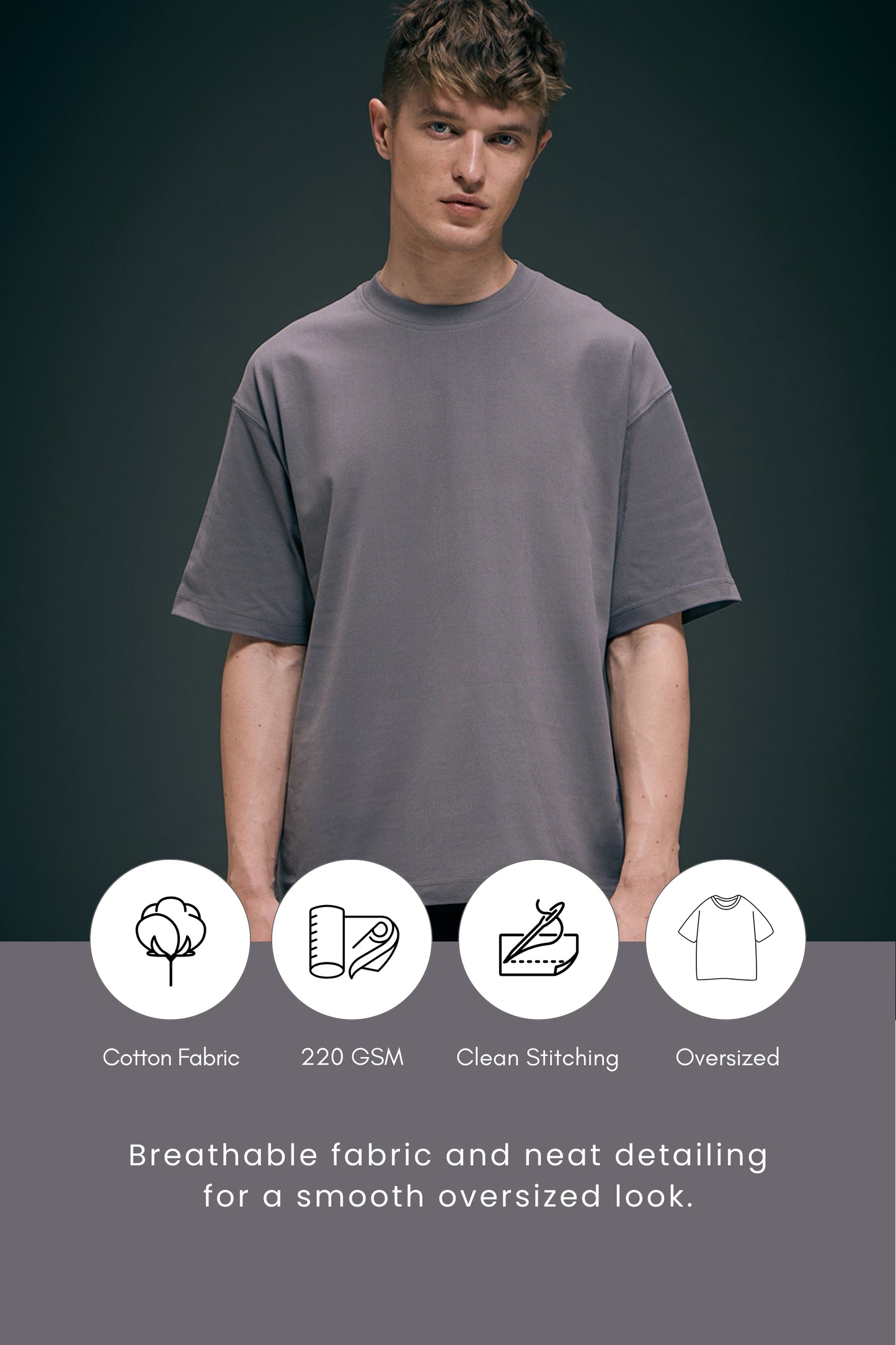 Night Shadow - Oversized drop shoulder