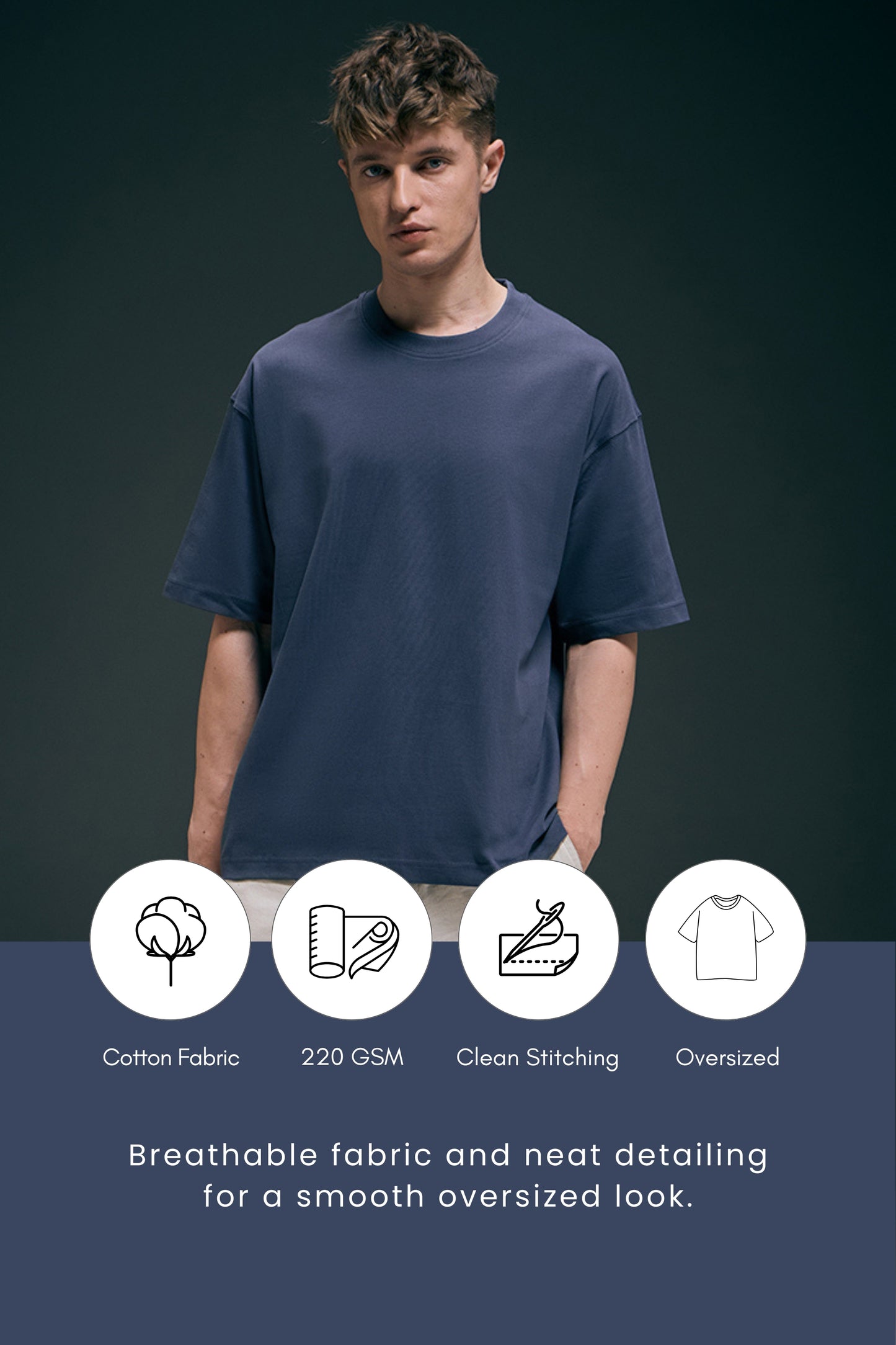 Moon Stone - Oversized drop shoulder