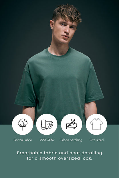 Berry Green - Oversized drop shoulder