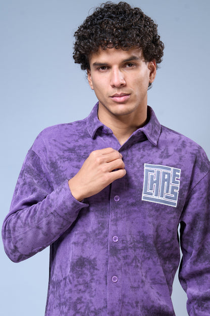 Mauve - Printed Hue Shirt Shirts Maxzone Clothing M