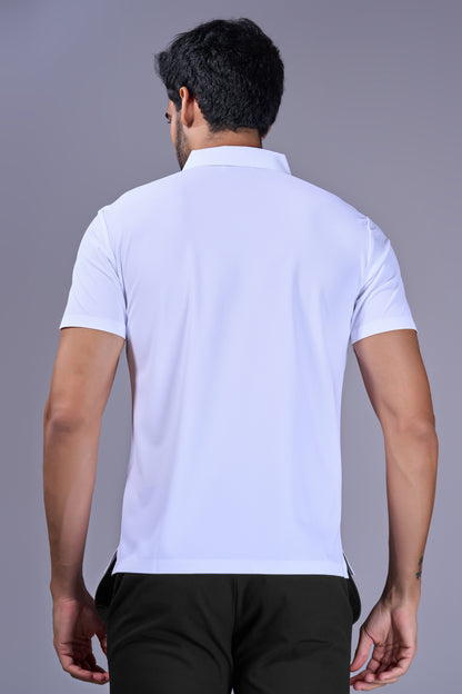White - 2 Button Stitchless Polo