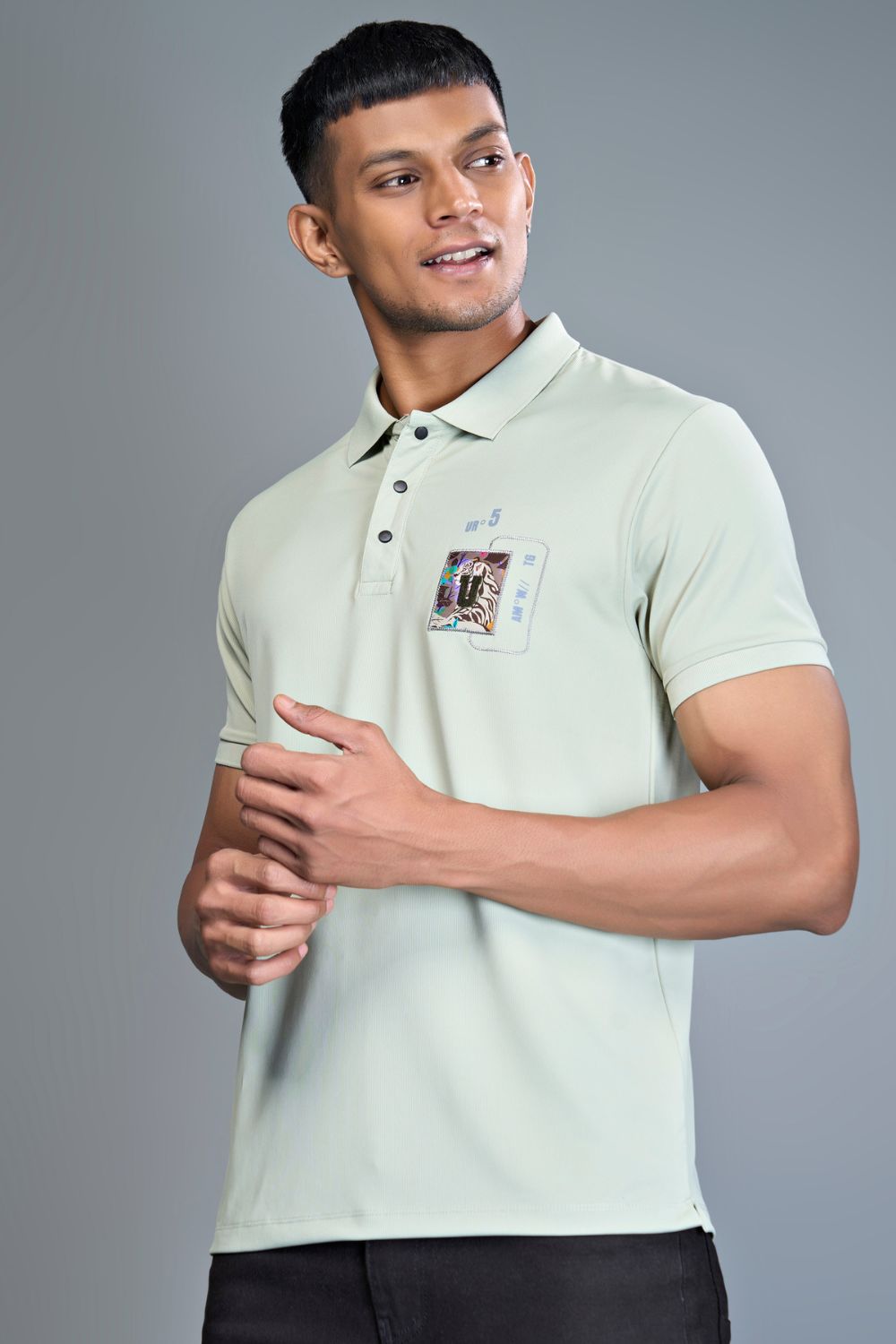 3 Buttons Polo Tshirt - Fern Green  Maxzone Clothing M  