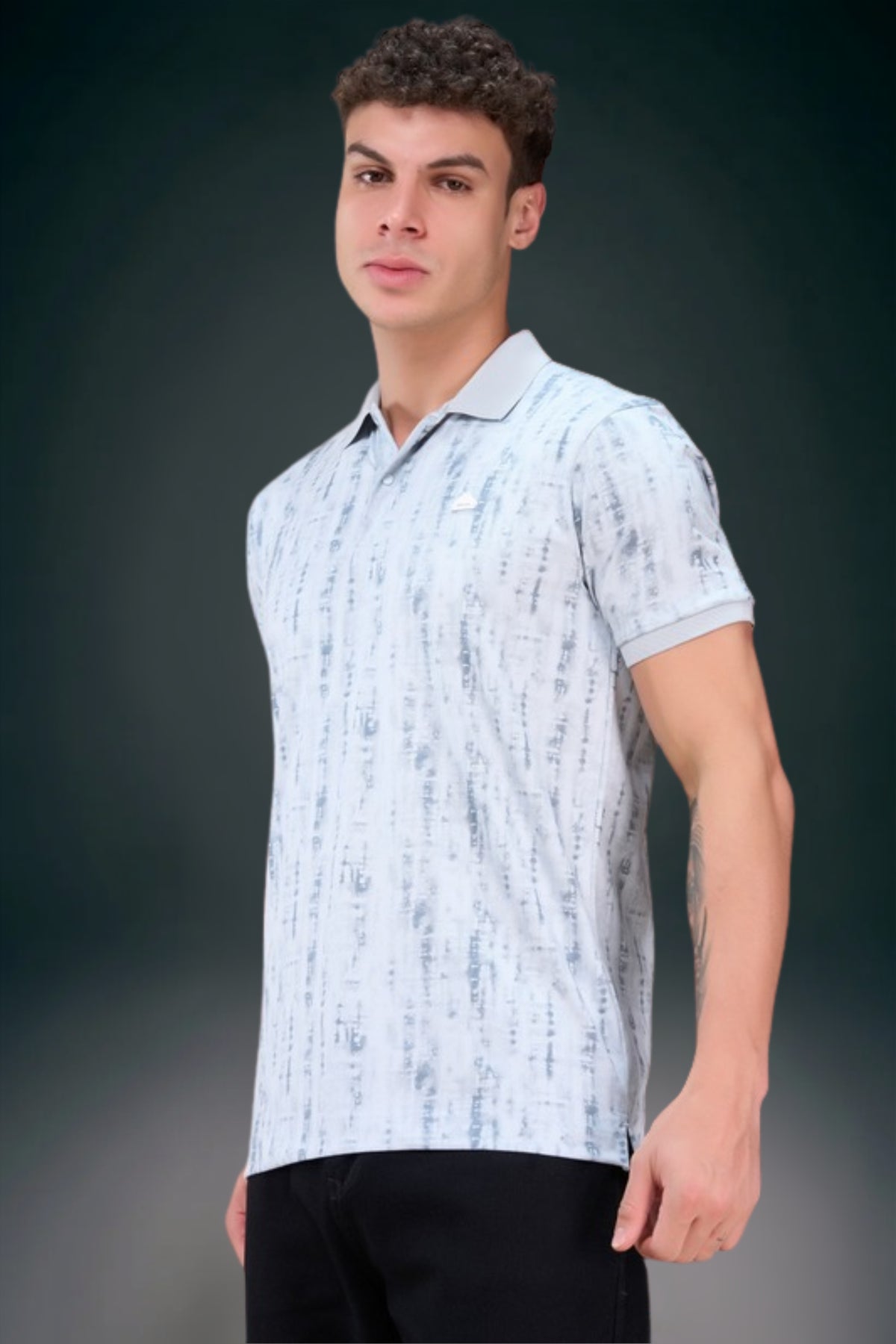 Glacier Grey - Aurelis Aop Polo T-shirt