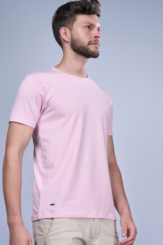 Shop Men's Lilac Shade High Quality (Stetch) T-shirt-front Maxzone Clothing
