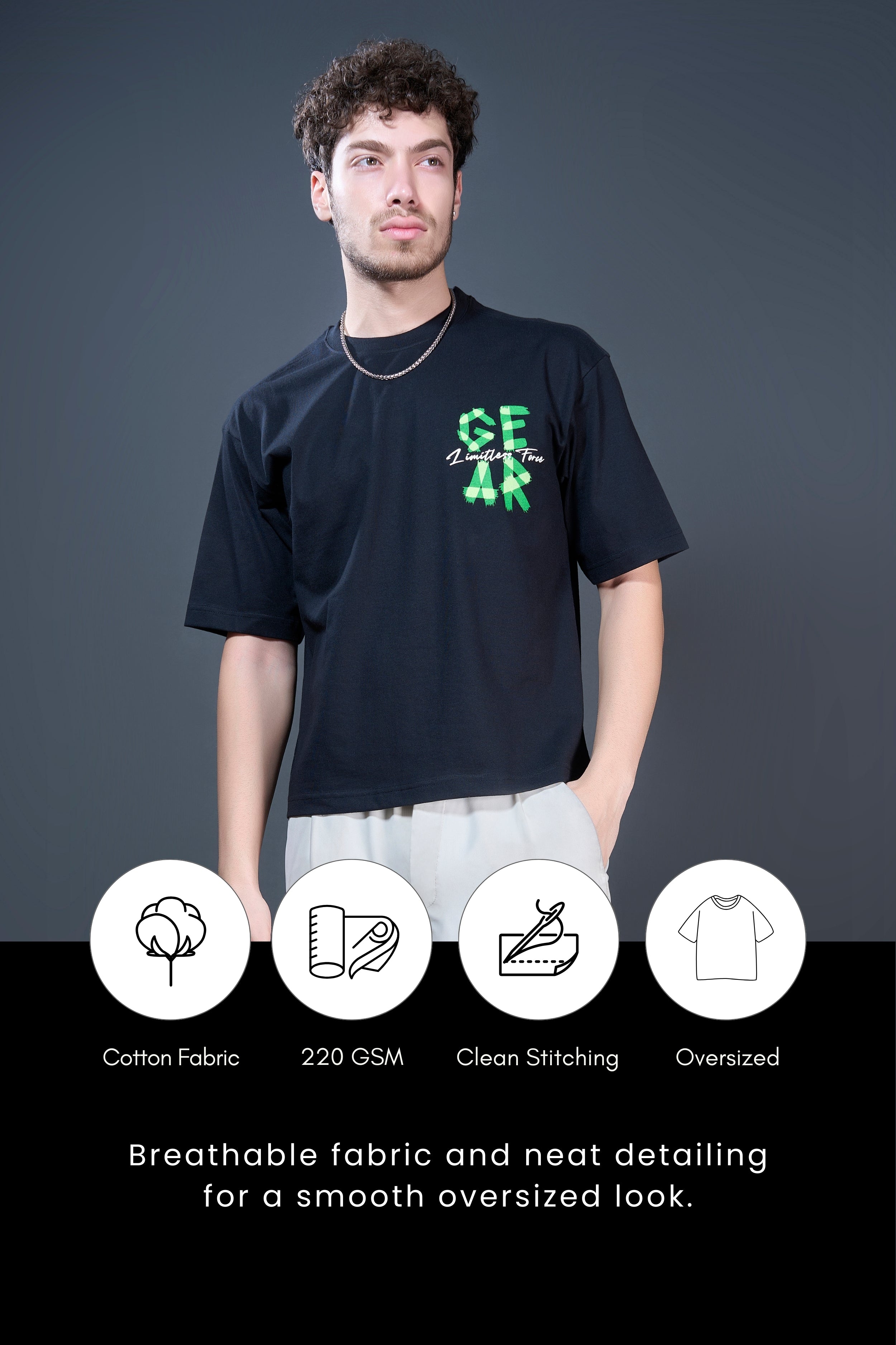 Black Gear Oversize – Maxzone Clothing