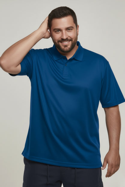 Teal Navy - Smart Tech Polo Plus Size