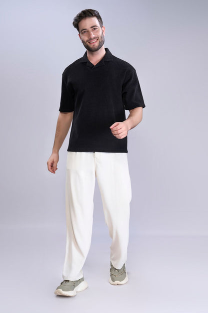 Black - Old Money Knit Polo
