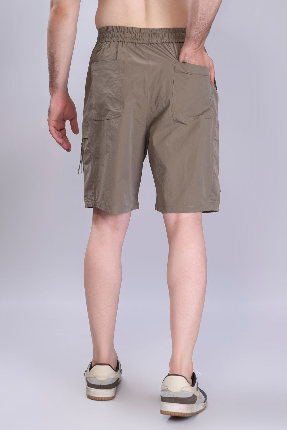 Olive  -  Cargo Zip Pocket Shorts