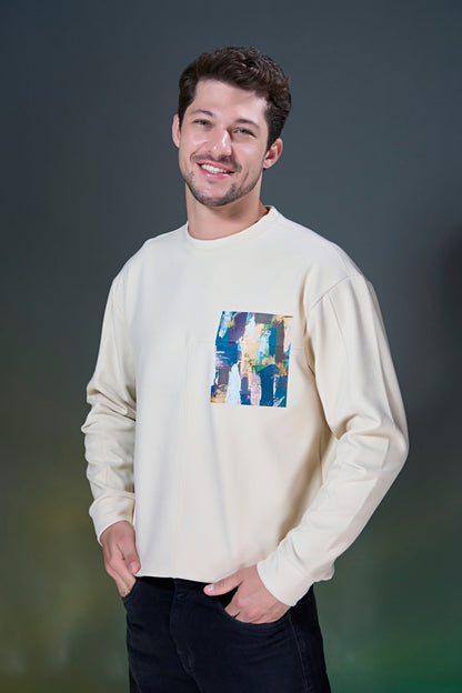 Cream - Abstract Sweatshirt