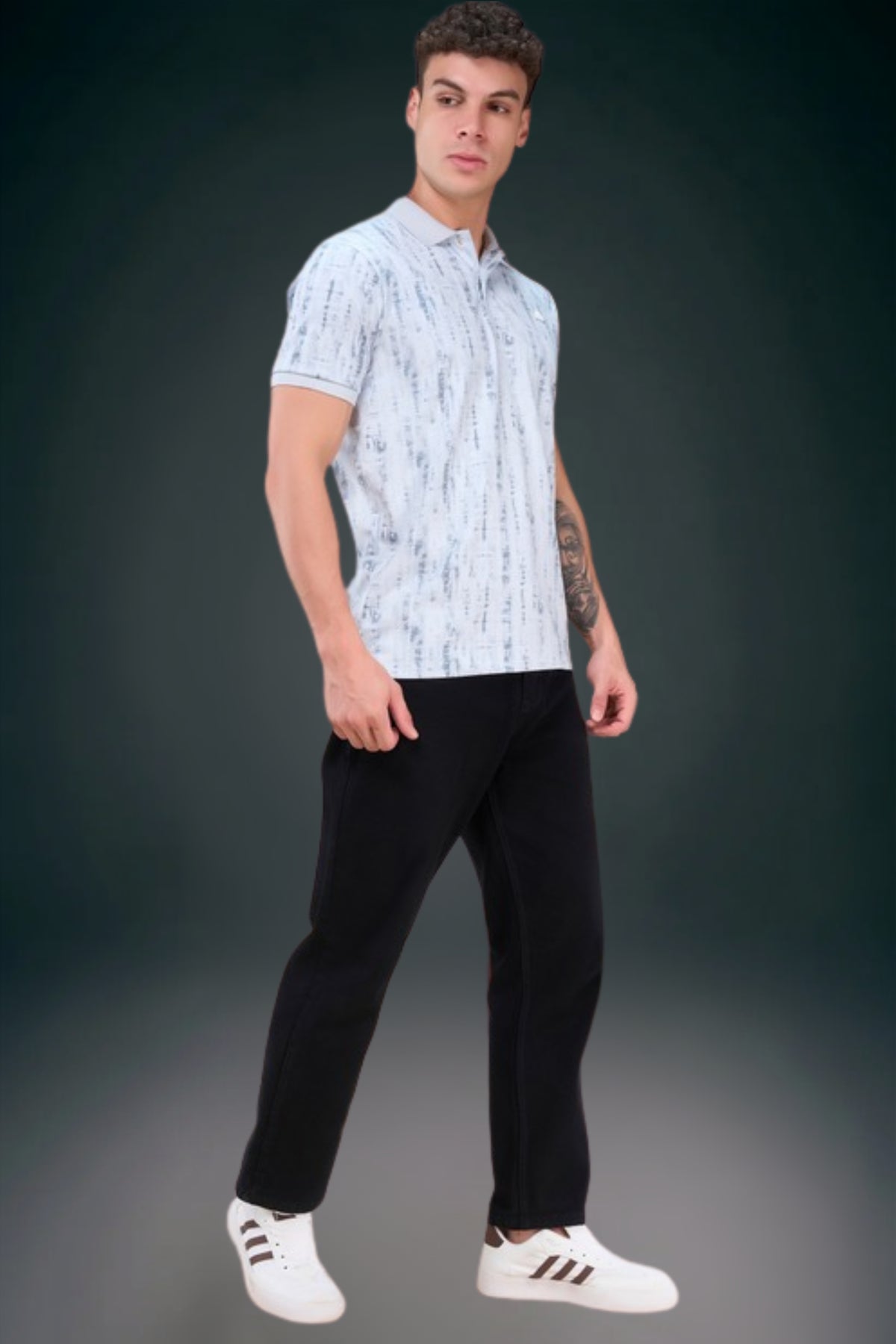 Glacier Grey - Aurelis Aop Polo T-shirt