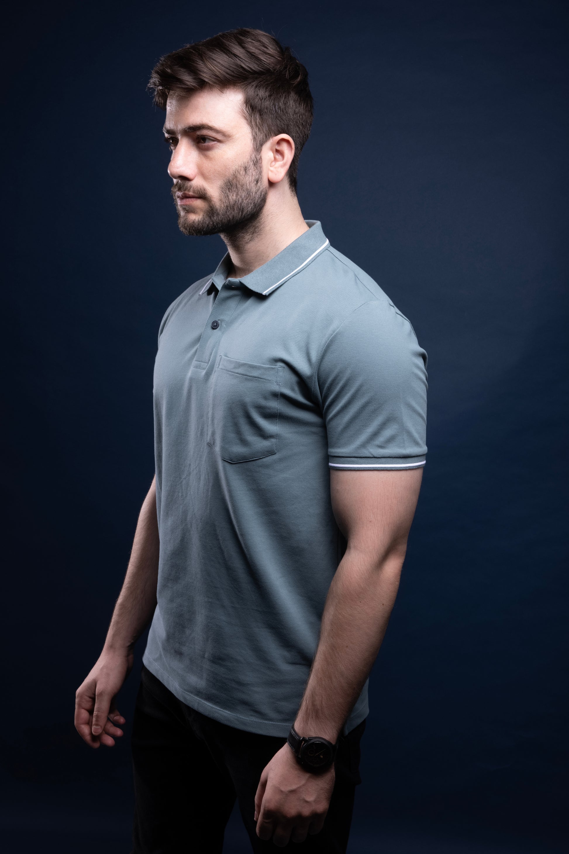 Air Blue - Identity Pocket Polo Maxzone Clothing