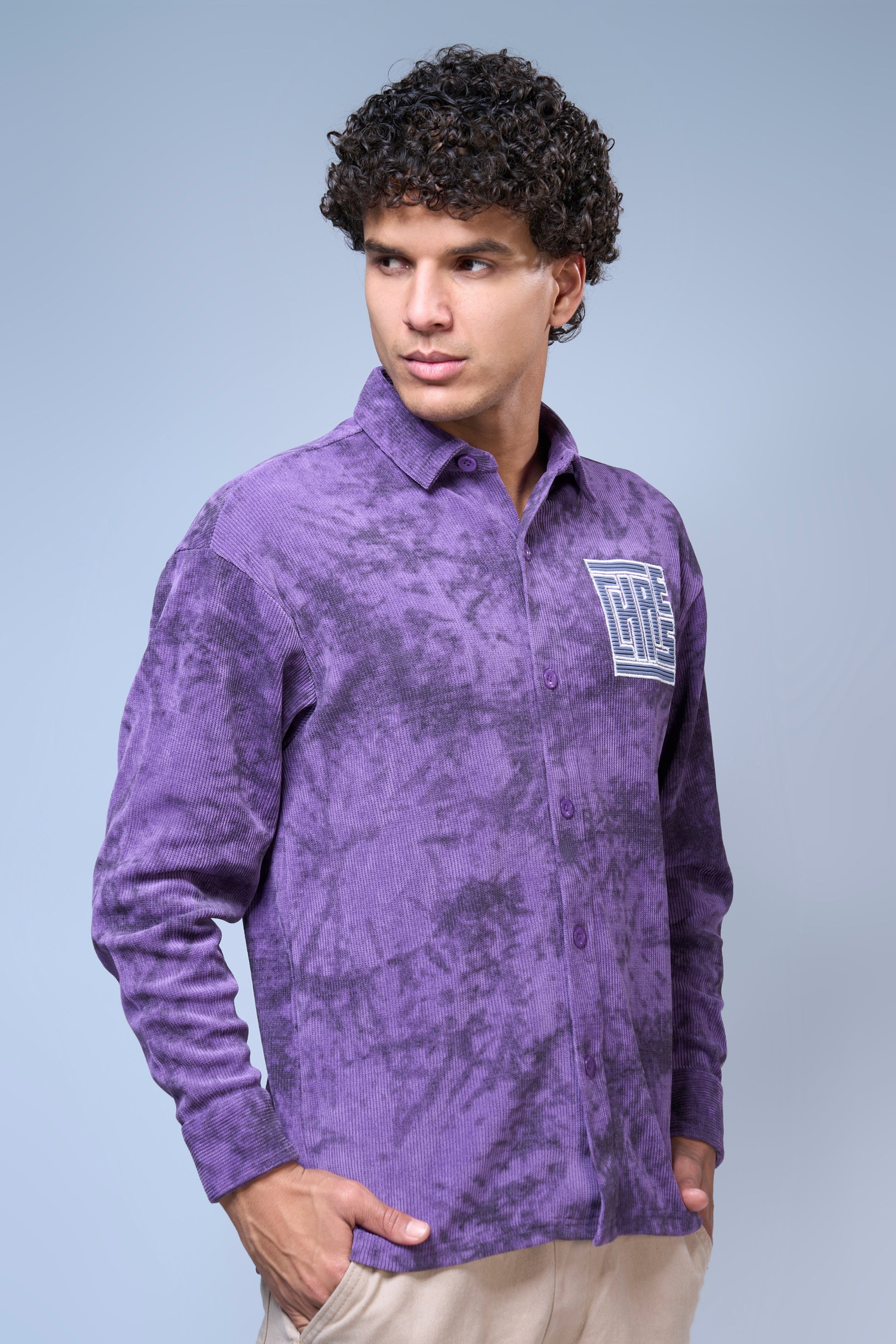 Mauve - Printed Hue Shirt Shirts Maxzone Clothing