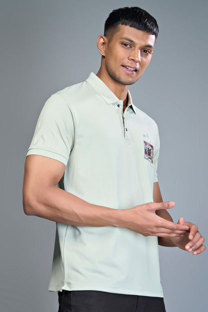 3 Buttons Polo Tshirt - Fern Green  Maxzone Clothing   