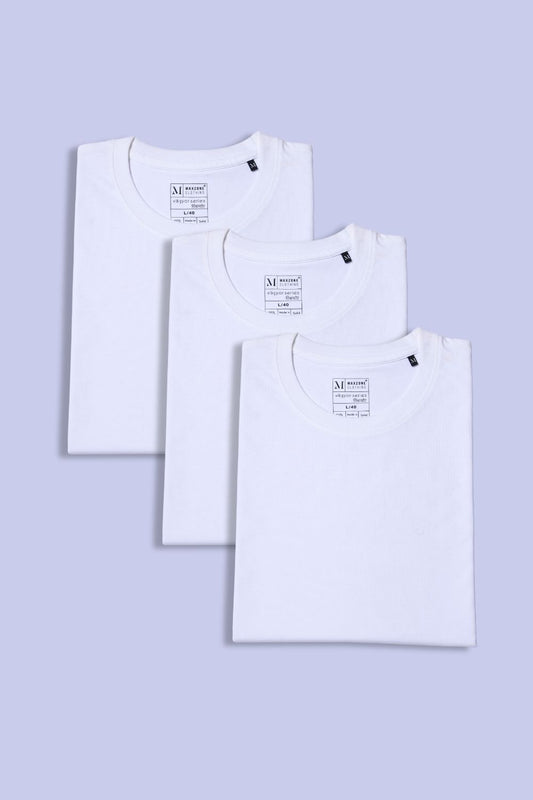 All Whites Combo T-shirts Maxzone Clothing S  