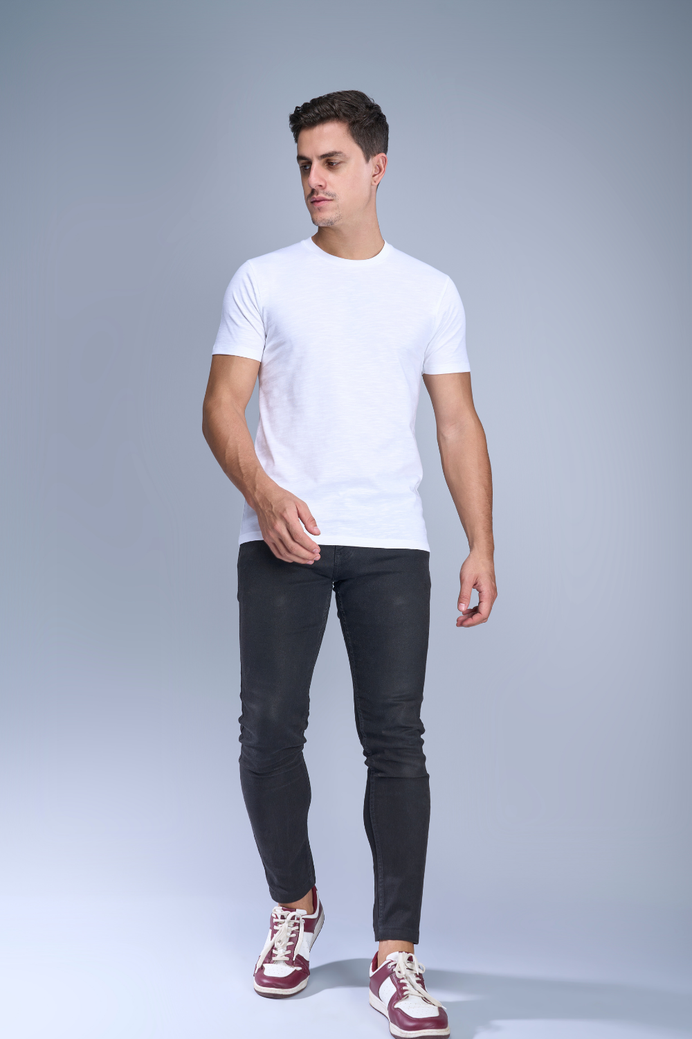 Obsession Solid White T-Shirt T-shirts Maxzone Clothing 38/M  