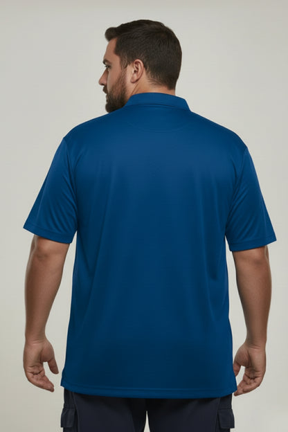Teal Navy - Smart Tech Polo Plus Size
