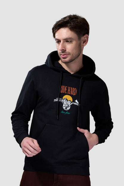 Black Ride Hard - Full Sleeve Hoodie
