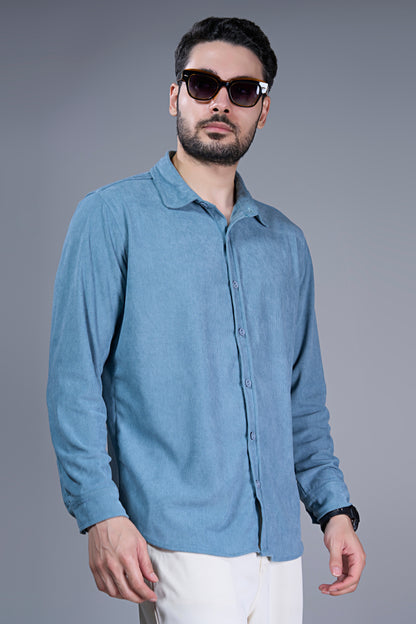 Powder Blue - Corduroy Shirt