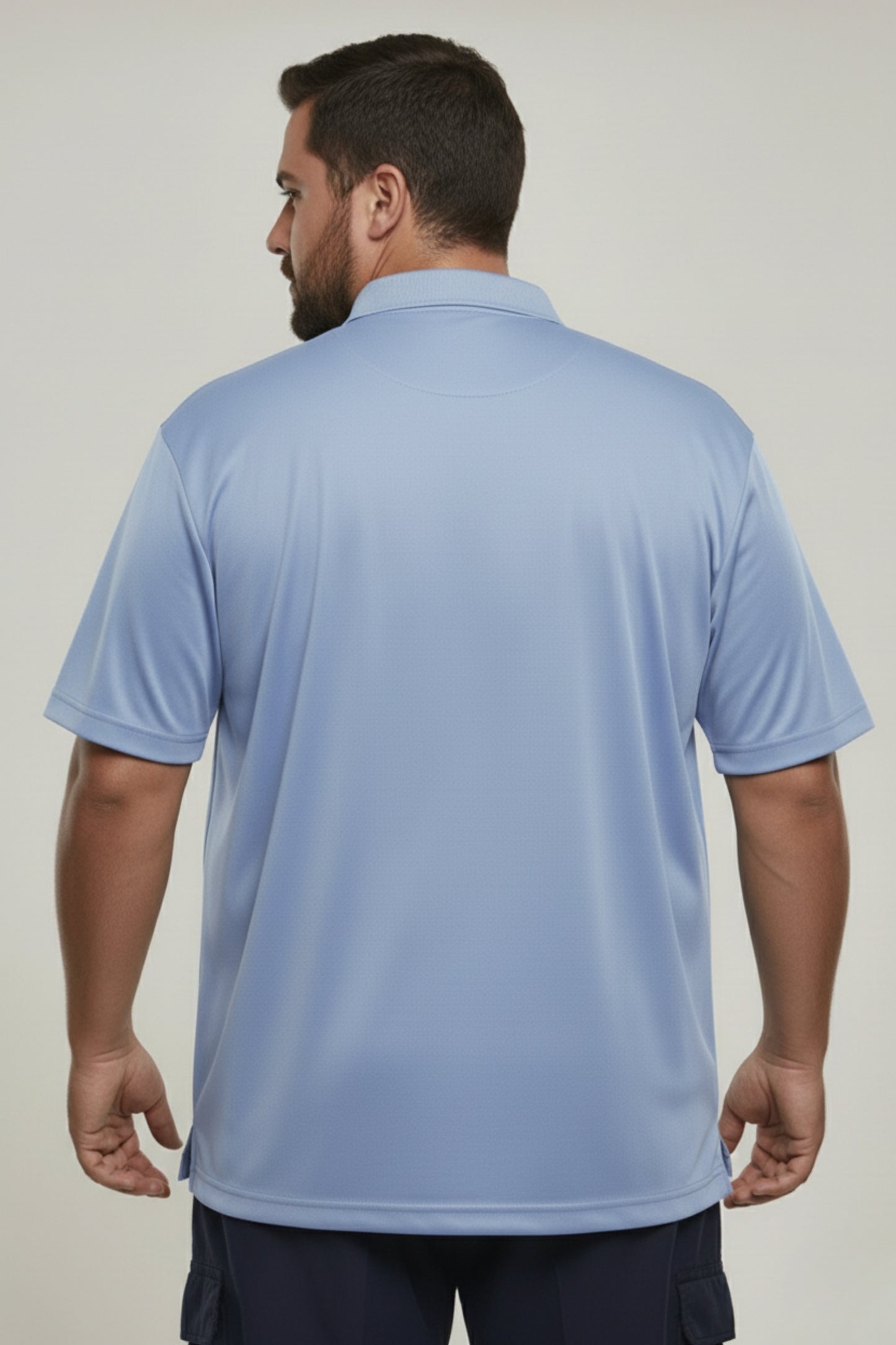 Ice Blue - Smart Tech Polo Plus Size