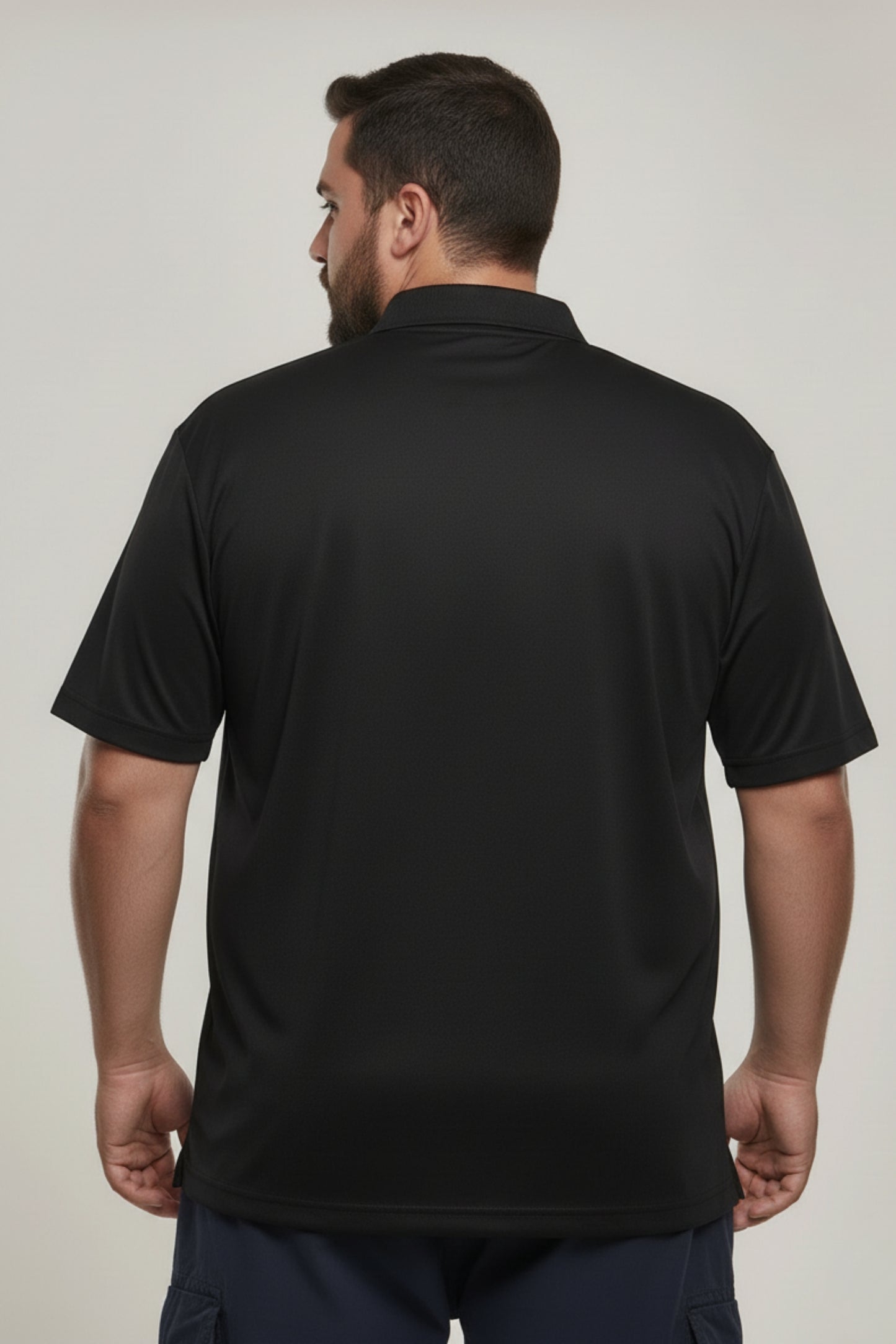 Black - Smart Tech Polo Plus Size