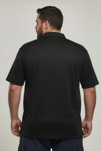 Black - Smart Tech Polo Plus Size