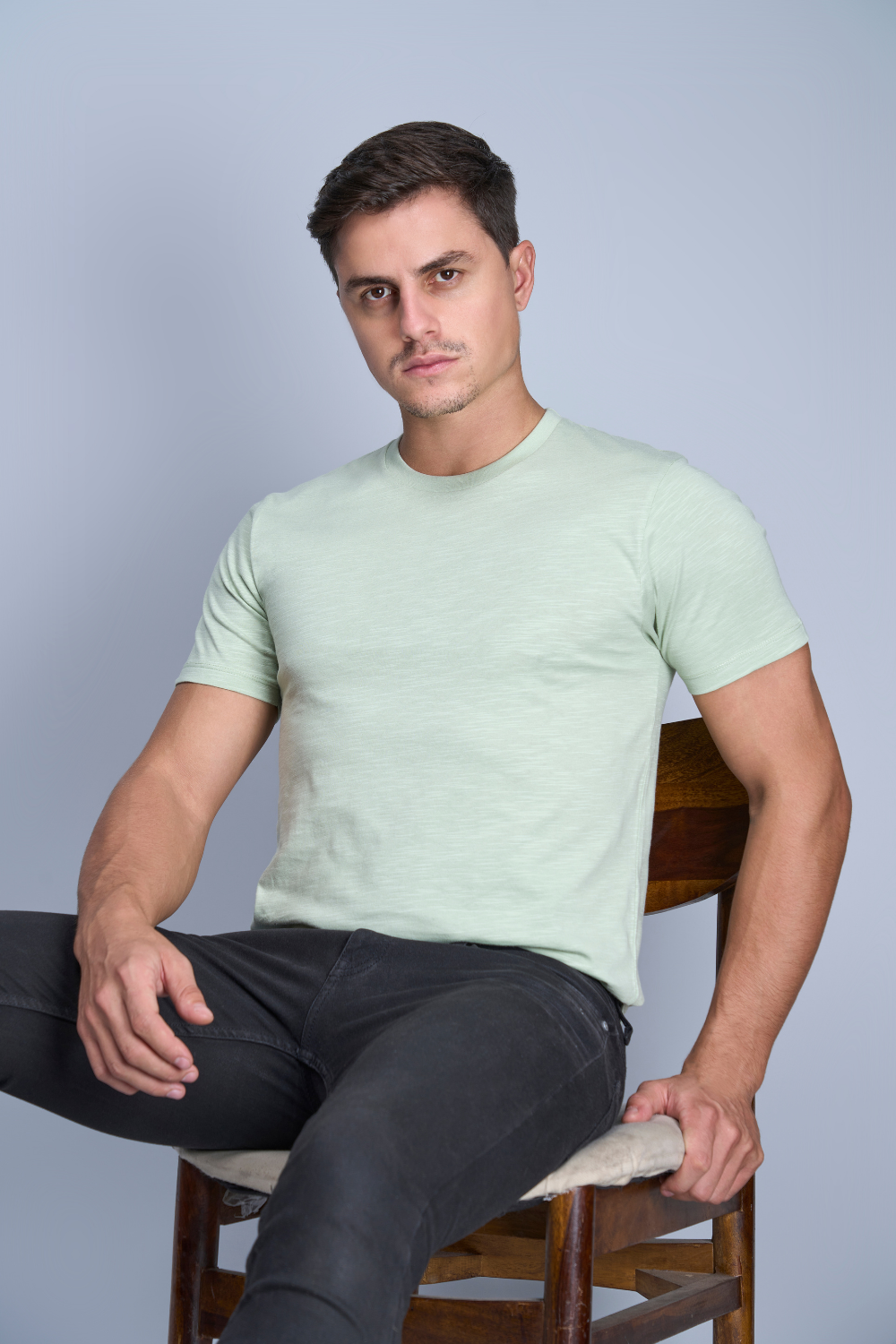 Obsession Solid Mint-Cream T-Shirt T-shirts Maxzone Clothing   