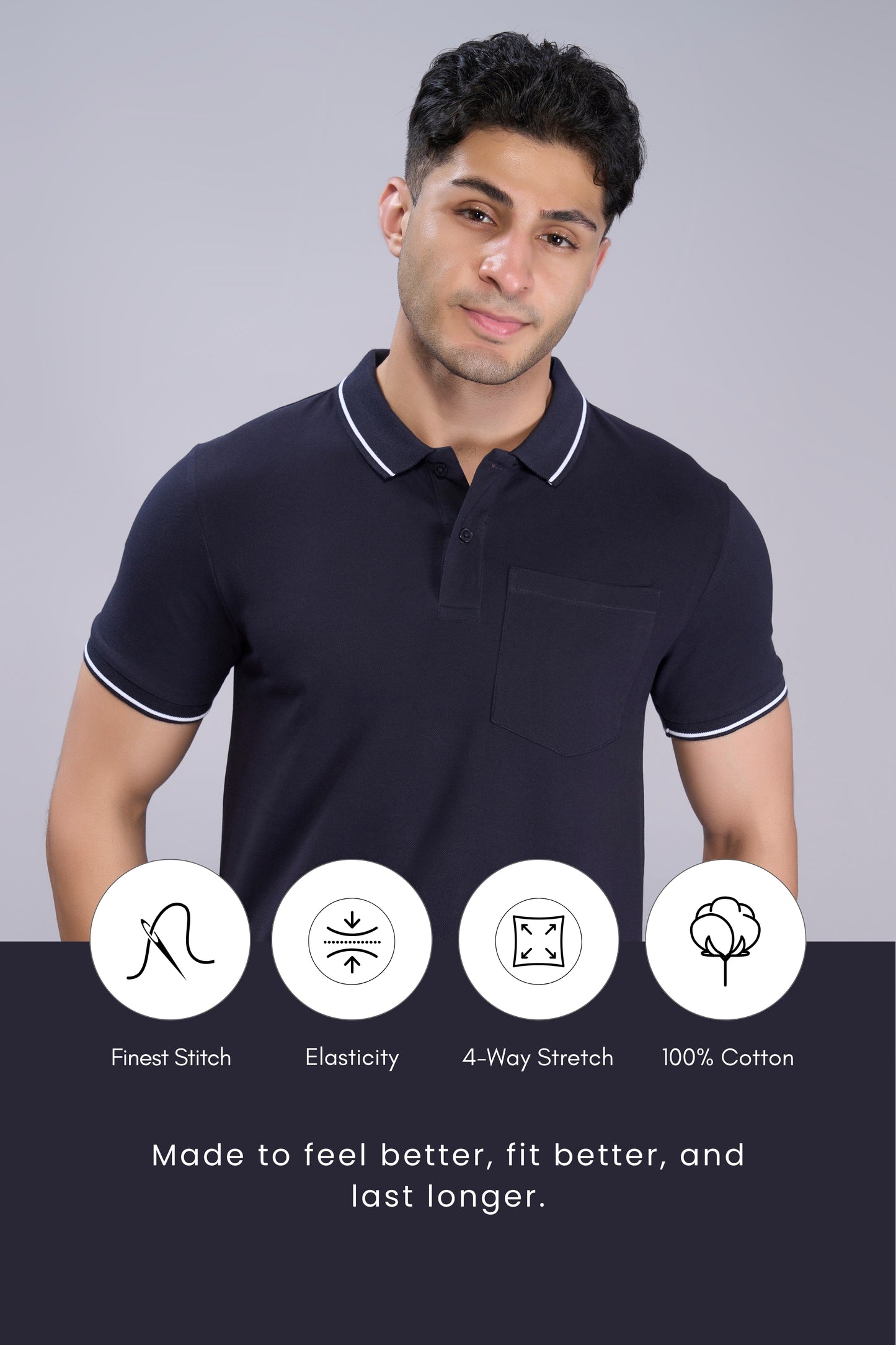 Teal Navy - Identity Pocket Polo