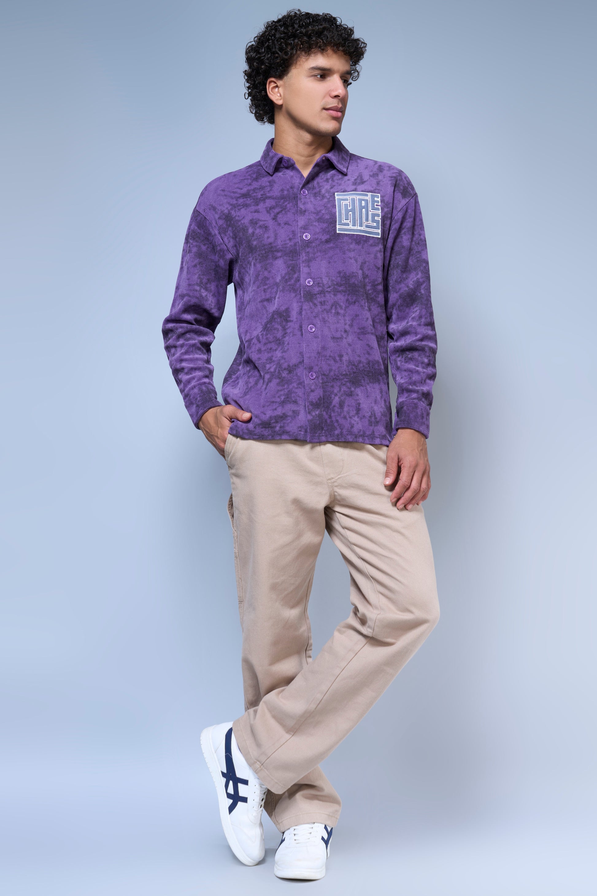 Mauve - Printed Hue Shirt Shirts Maxzone Clothing M