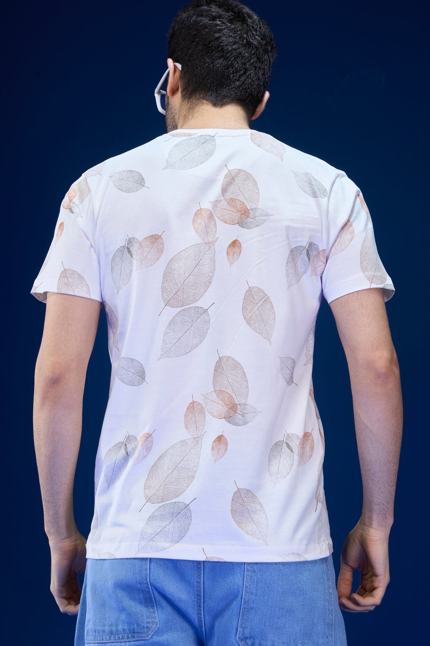 White - AOP Round Neck T-shirt