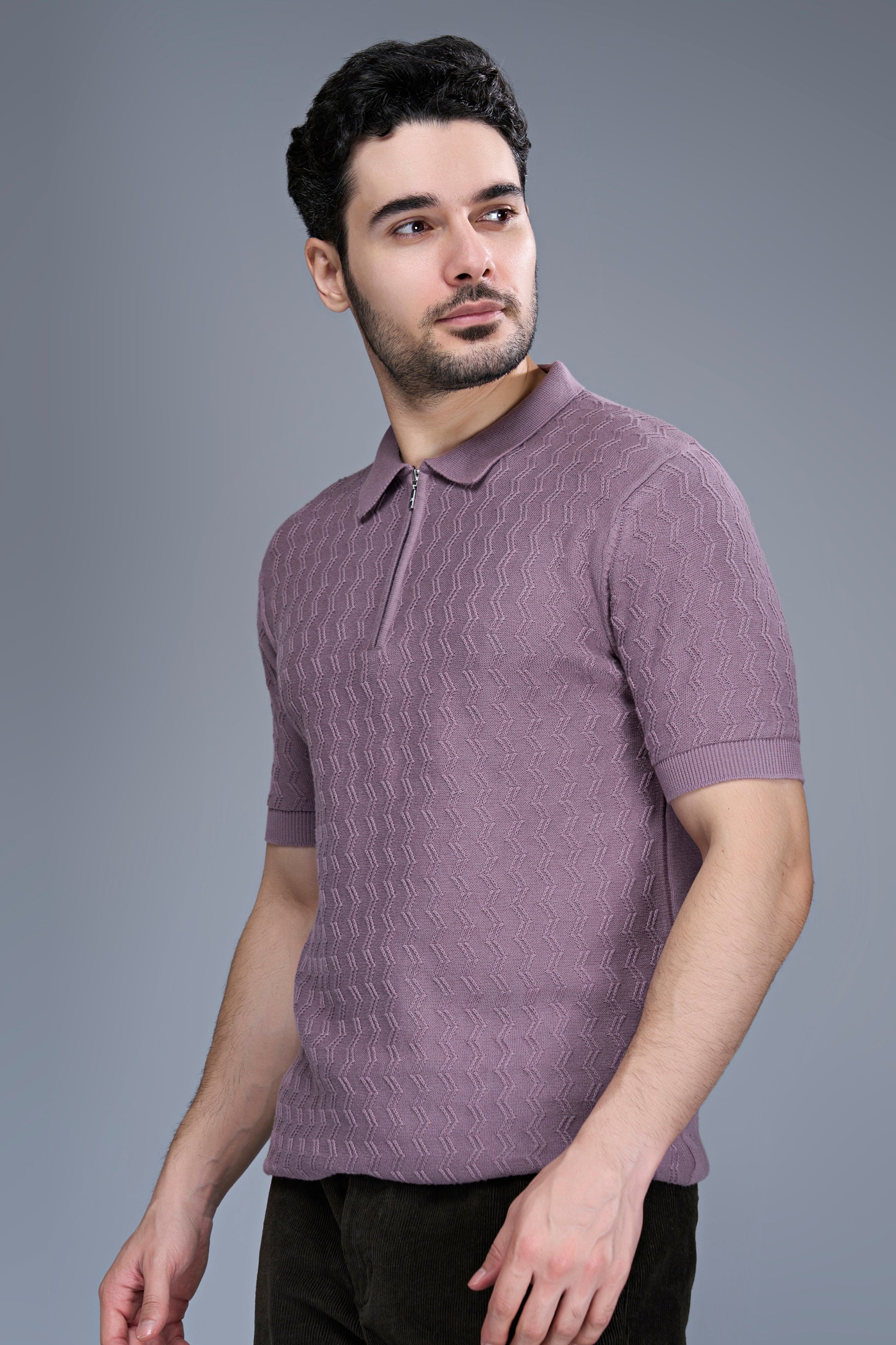 L.T.Pink - Luxe Knitted Polo Maxzone Clothing