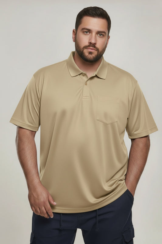 Green - Smart Tech Pocket Polo Plus Size