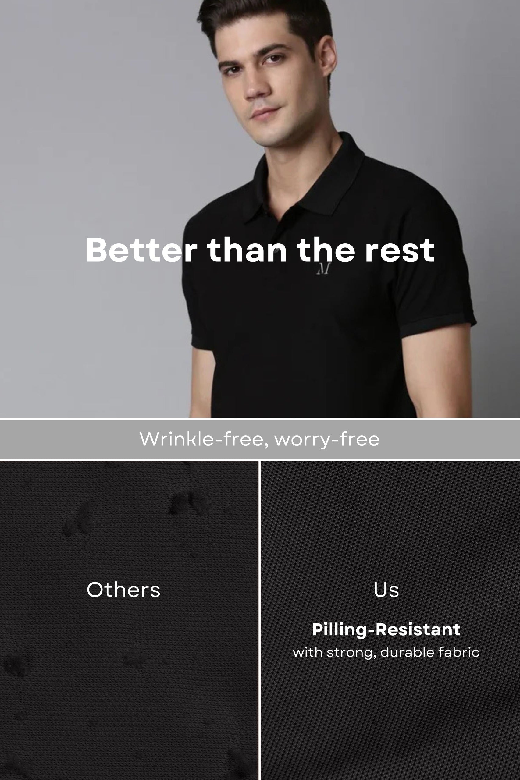 Smart tech polo - Black Polo T-SHIRT Maxzone Clothing