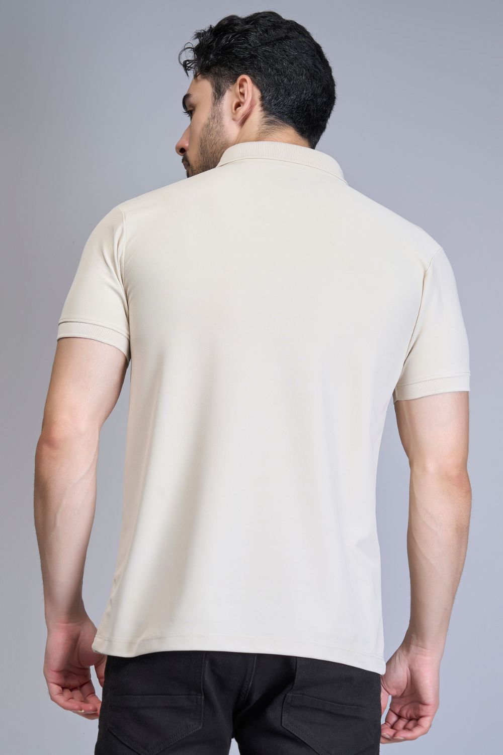 Soft Beige Smart Tech Pocket + Polo T-shirts Maxzone Clothing   