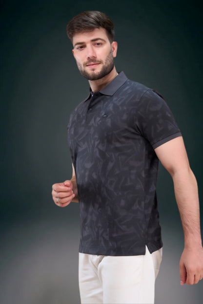 Raven Black - Aurelis Aop Polo T-shirt