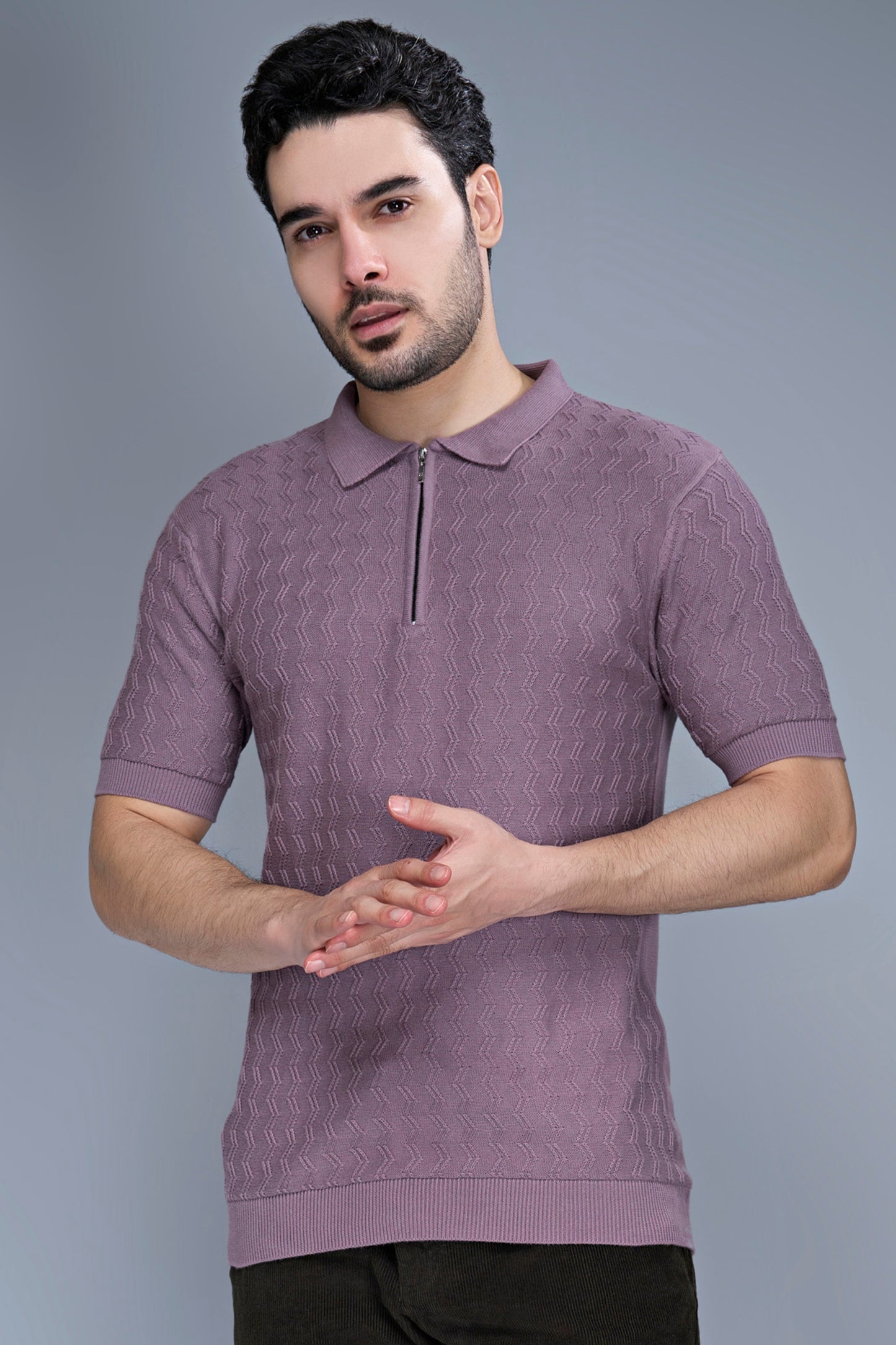 L.T.Pink - Luxe Knitted Polo Maxzone Clothing