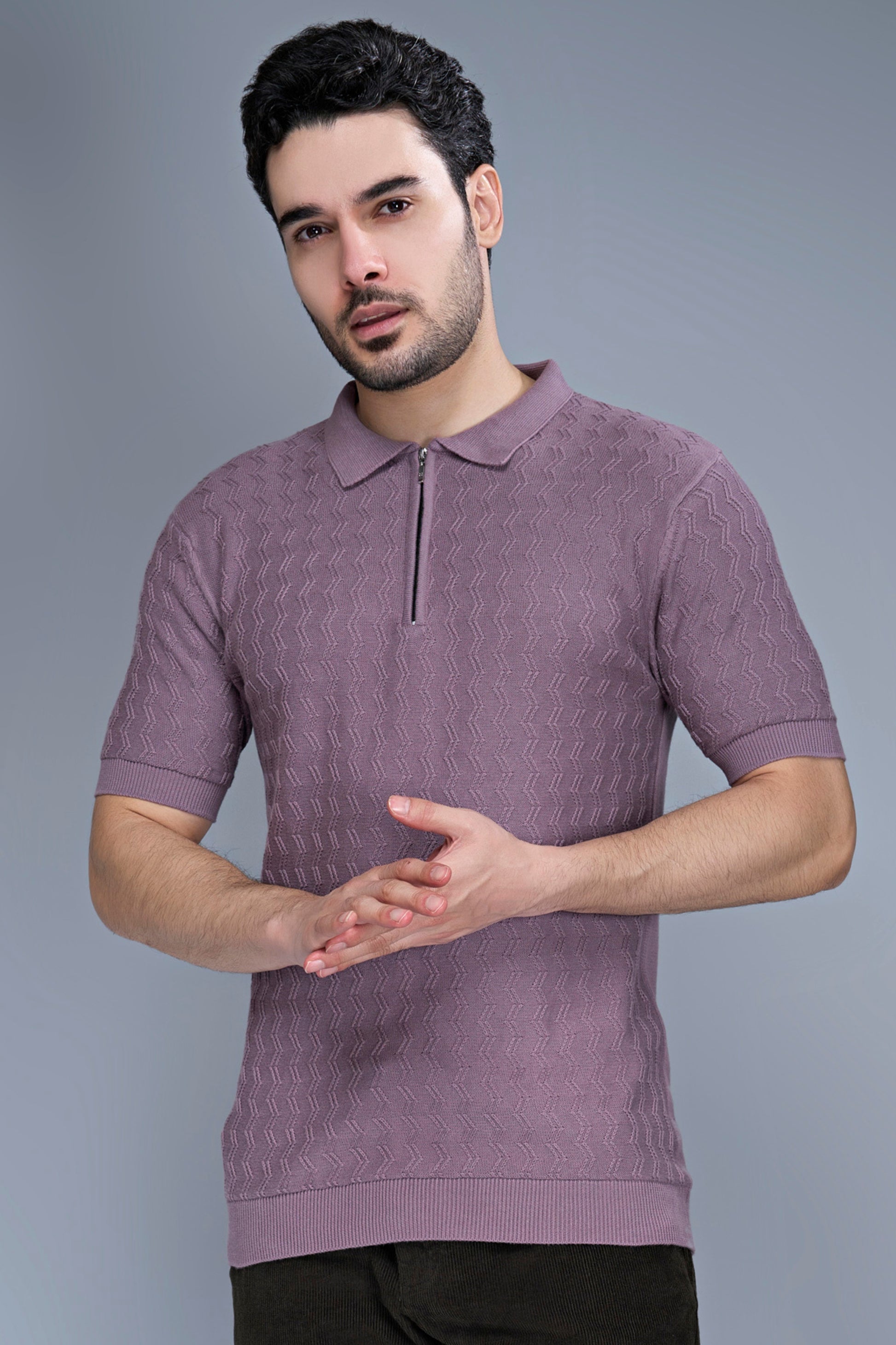 L.T.Pink - Luxe Knitted Polo Maxzone Clothing