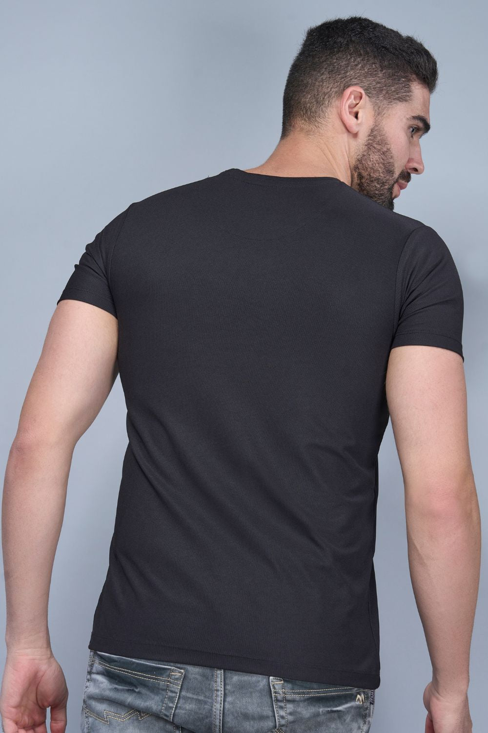 MAXZONECLOTHING.COM casual black rear style graphic print tshirt