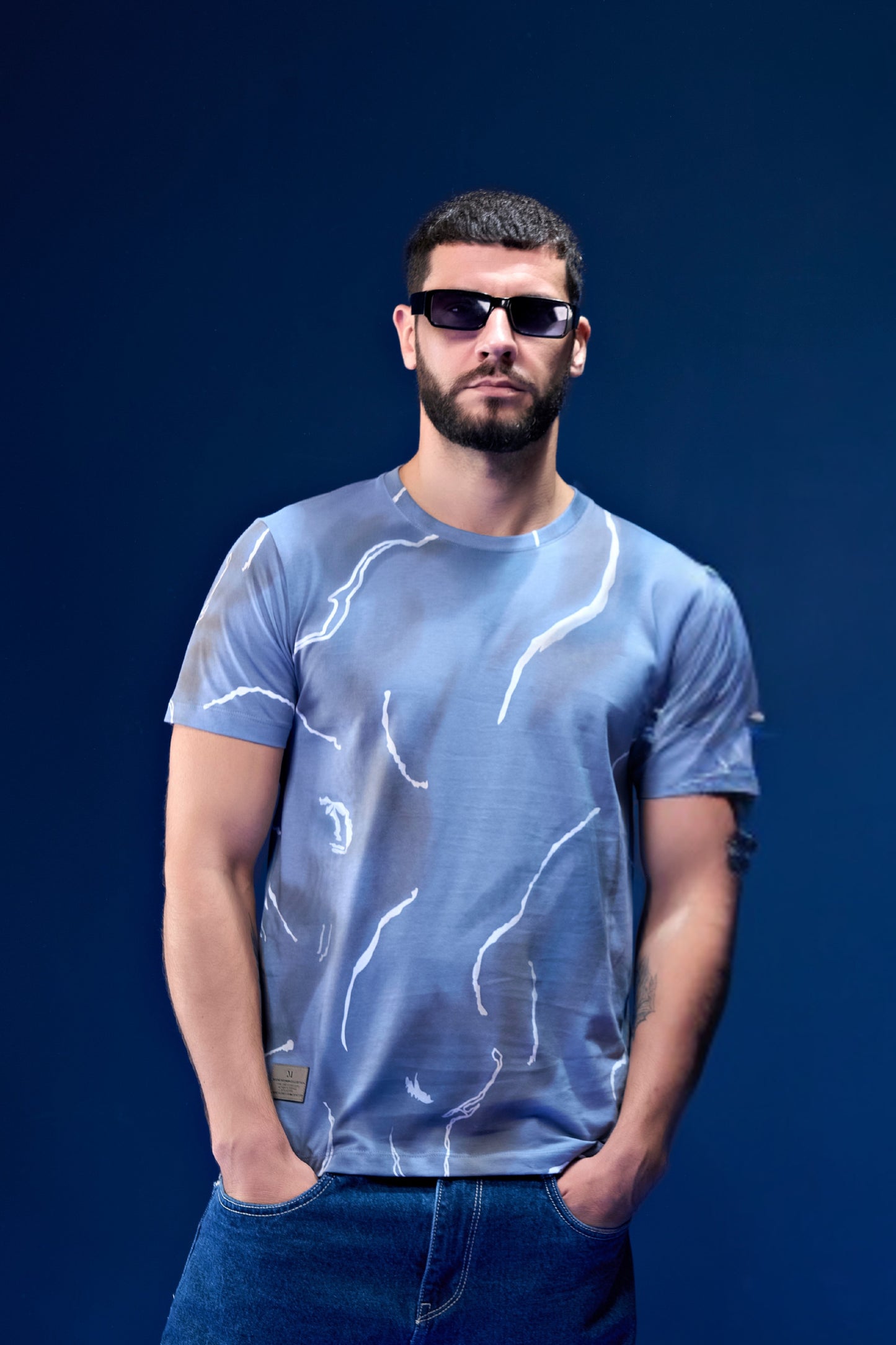 Mint Blue - AOP Round Neck T-shirt
