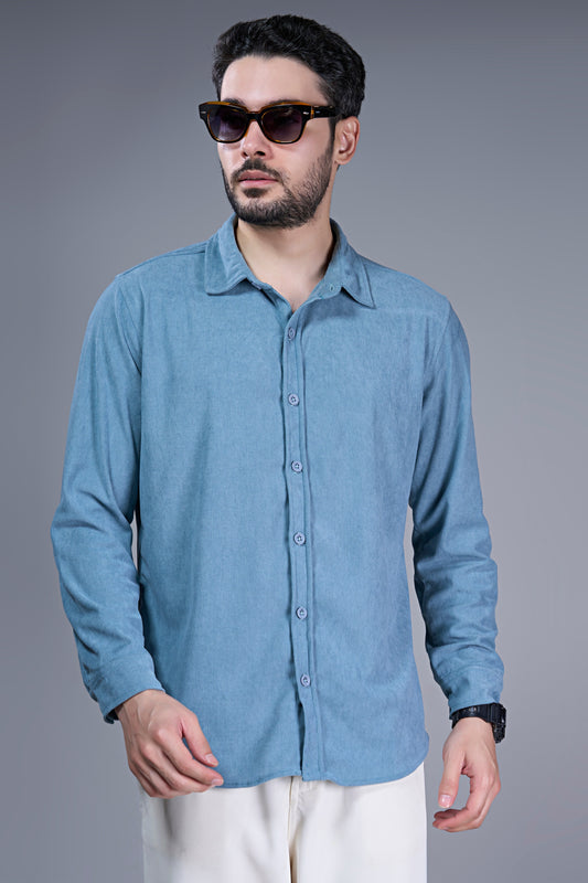 Powder Blue - Corduroy Shirt